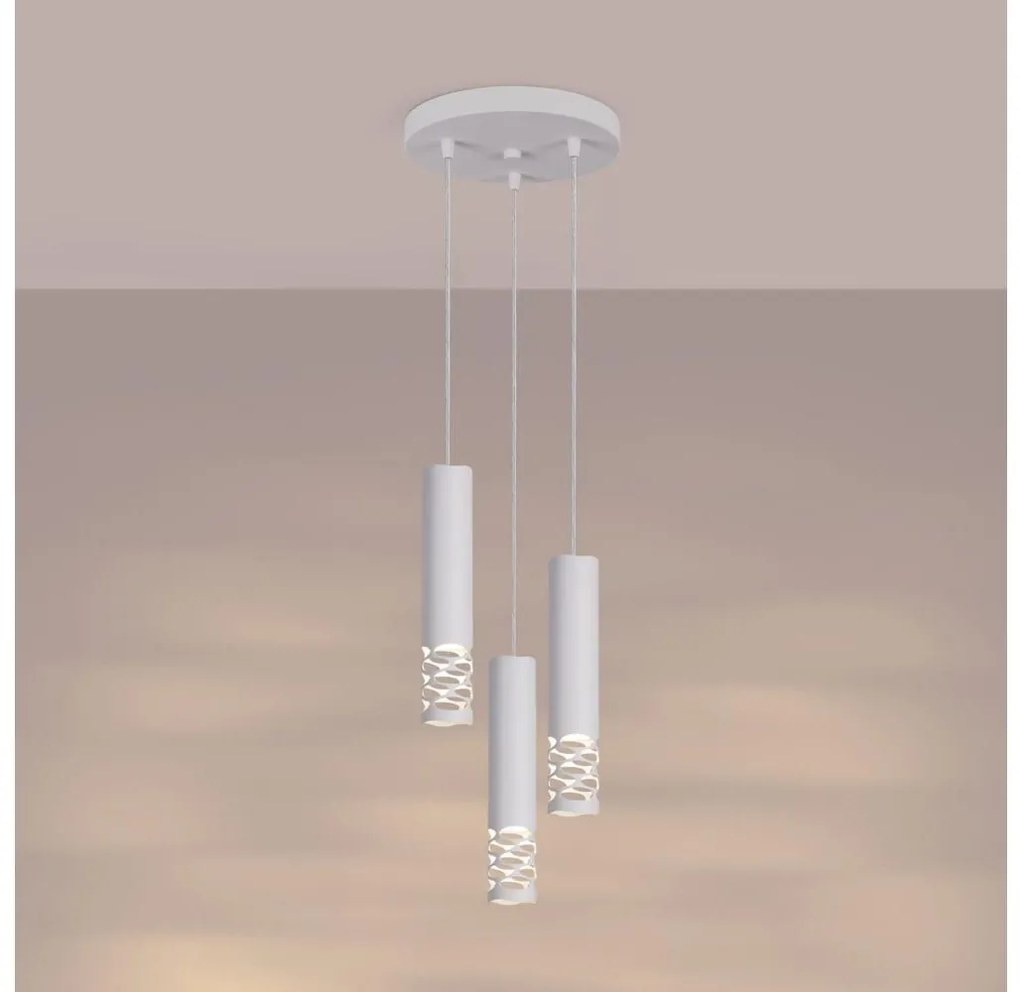 Sollux SL.1694 - Luster na lanku LIRO 3xGU10/10W/230V biela