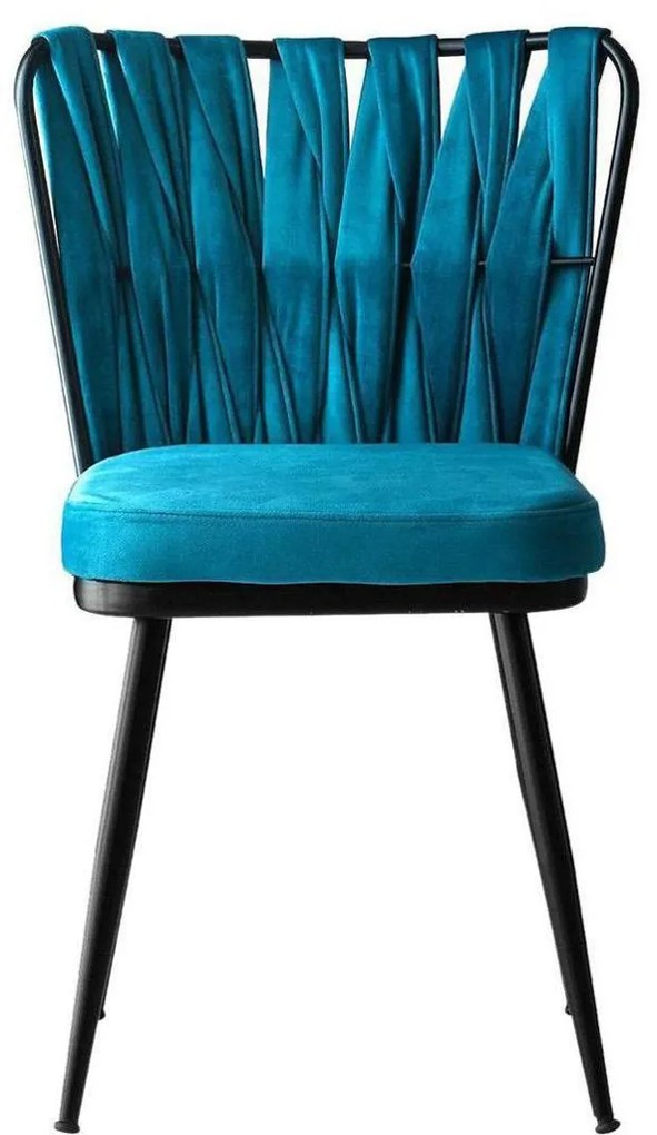 Súprava 2 stoličiek „Kusakli Black & Blue", 43 x 43 x 82 cm