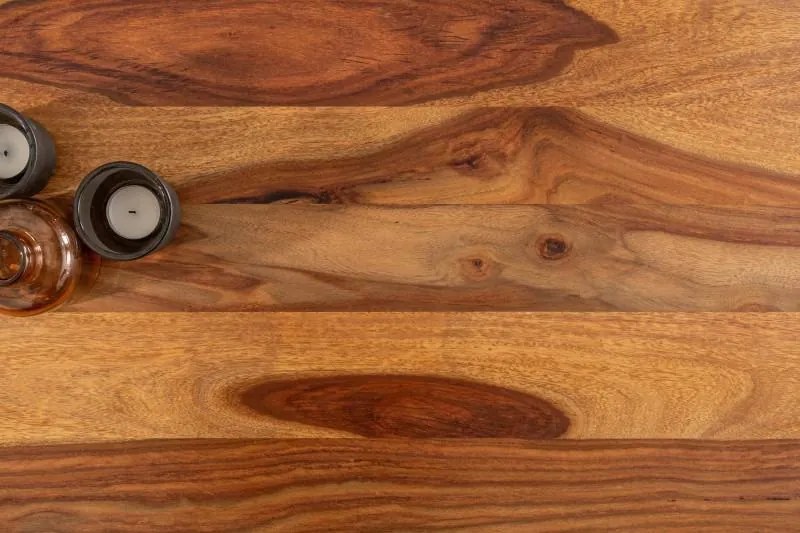 Invicta Interior - Dizajnový konferenčný stolík IRON CRAFT 100 cm Sheesham