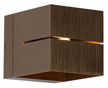 Moderná nástenná lampa tmavo bronzová - Transfer Groove