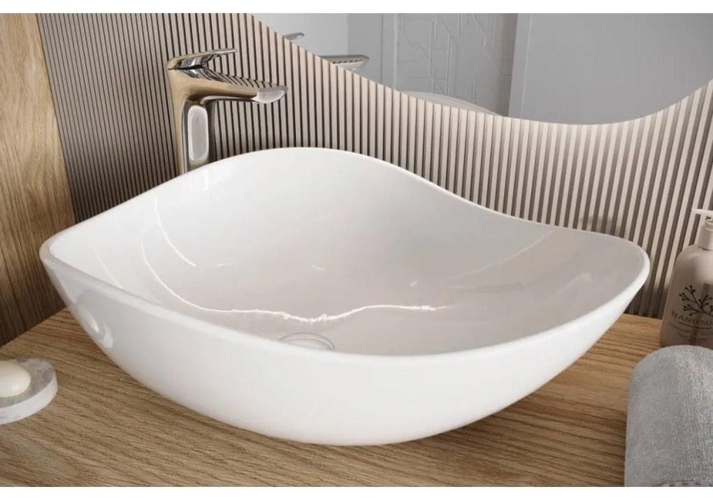 Umývadlo na dosku Cloud 51 cm biele