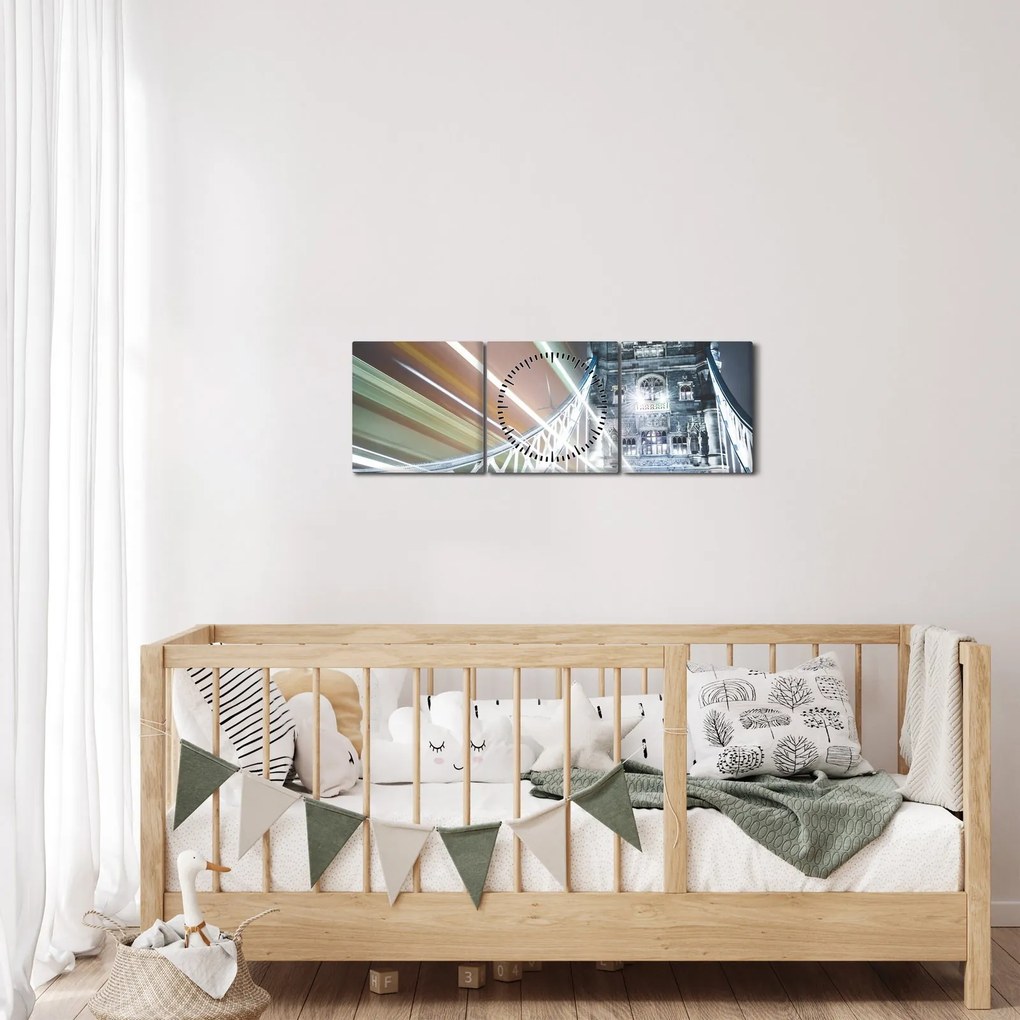 Obraz Tower Bridge (s hodinami) (90x30 cm)