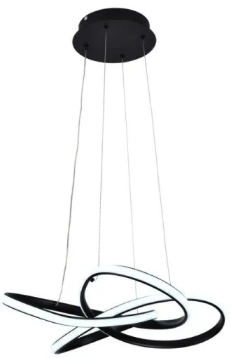 LED Stmievateľný luster na lanku LED/40W/230V 3000-6500K čierna + diaľkové ovládanie