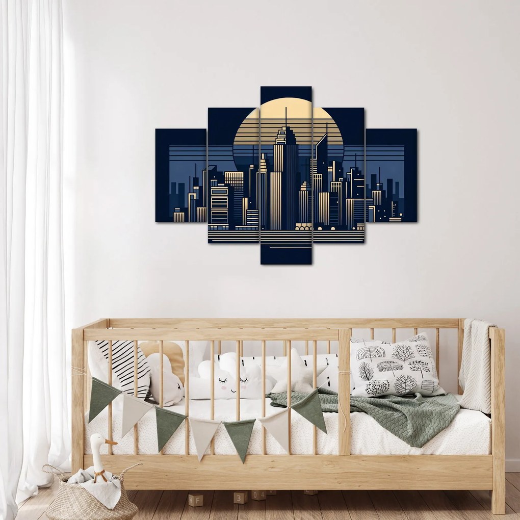 Obraz – Geometrické mesto (150x105 cm)