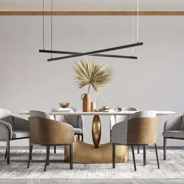 Argon 8838 - LED Luster na lanku MIAMI LED/74W/230V 3000K čierna