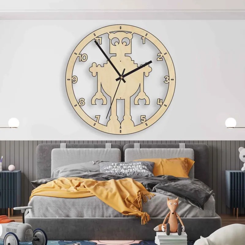 Hodiny s robotom – hravý dizajn pre váš moderný interiér I SENTOP PR0442