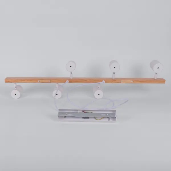 Brilagi - Závesný luster SELE 6xGU10/30W/230V biela/dubový dekor