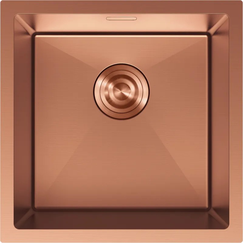 Mexen Trixo, 1-komorový nerezový drez 440 x 440 mm, brúsená meď, 6413441000-65