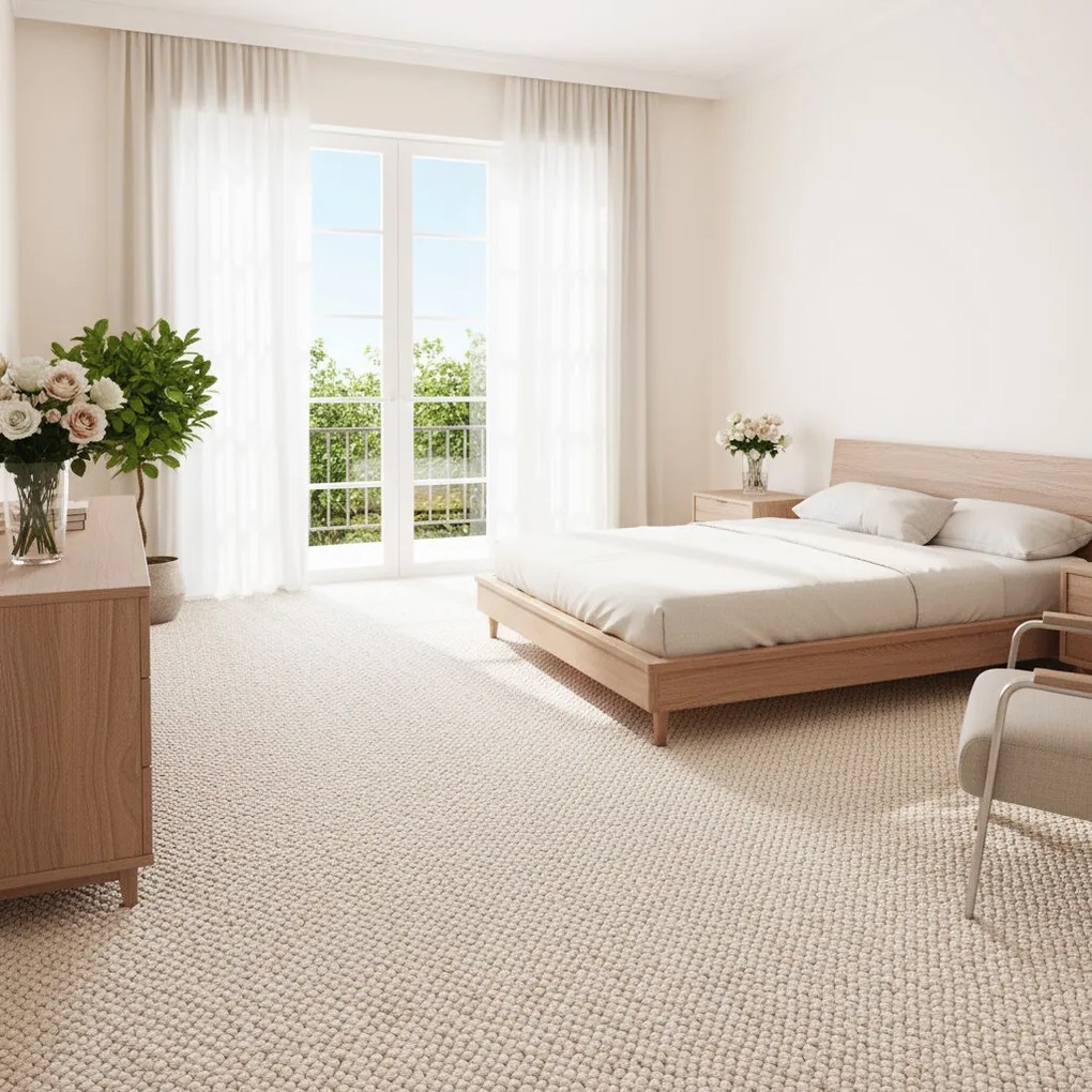 Balta, AKCIA: 150x250 cm Metrážny koberec Wolly 610 sv. béžová, šíře, béžová, filc, obývacia izba