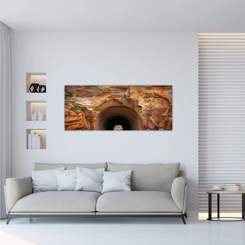 Obraz - tunel v skale (120x50 cm)