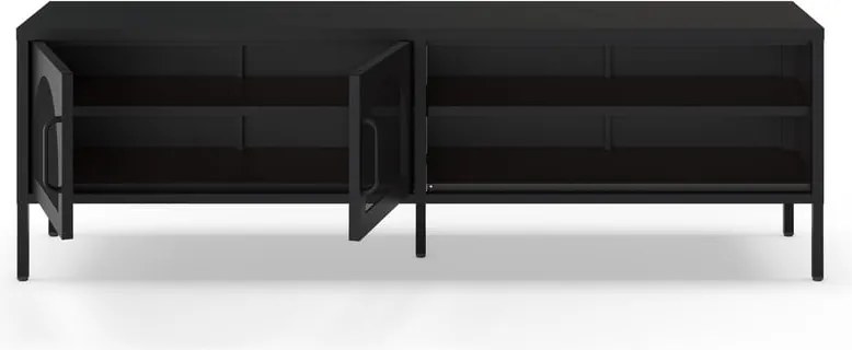 Čierny TV stolík 160x50 cm Diora – Marckeric