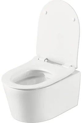 Závesné WC set Jungborn ONE hĺbka 48 cm skrátený bez splachovacieho kruhu vr. WC dosky so Soft-close