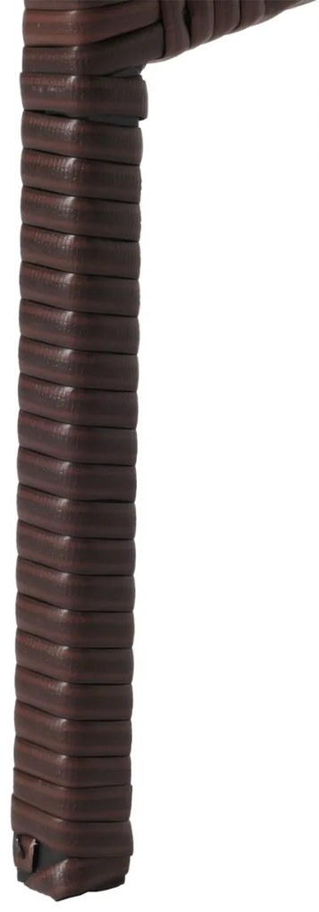 Polyratanový jedálenský stôl HWC-G16, 112x60cm - hnedá