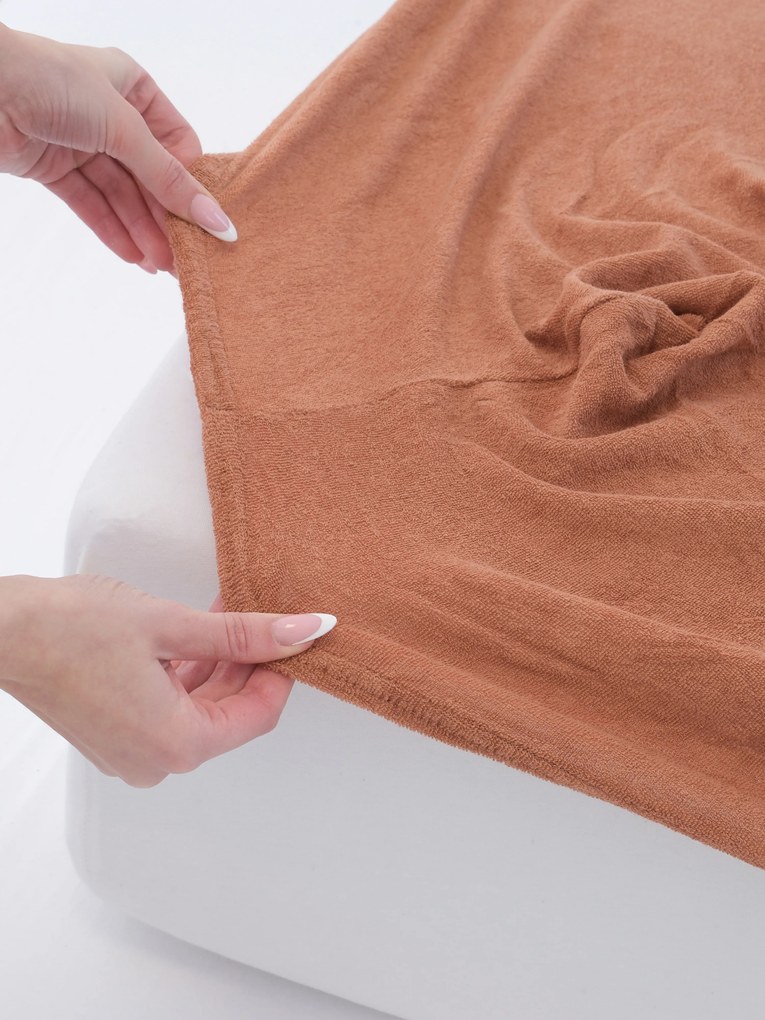 Froté plachta 140 × 200 cm - terakota