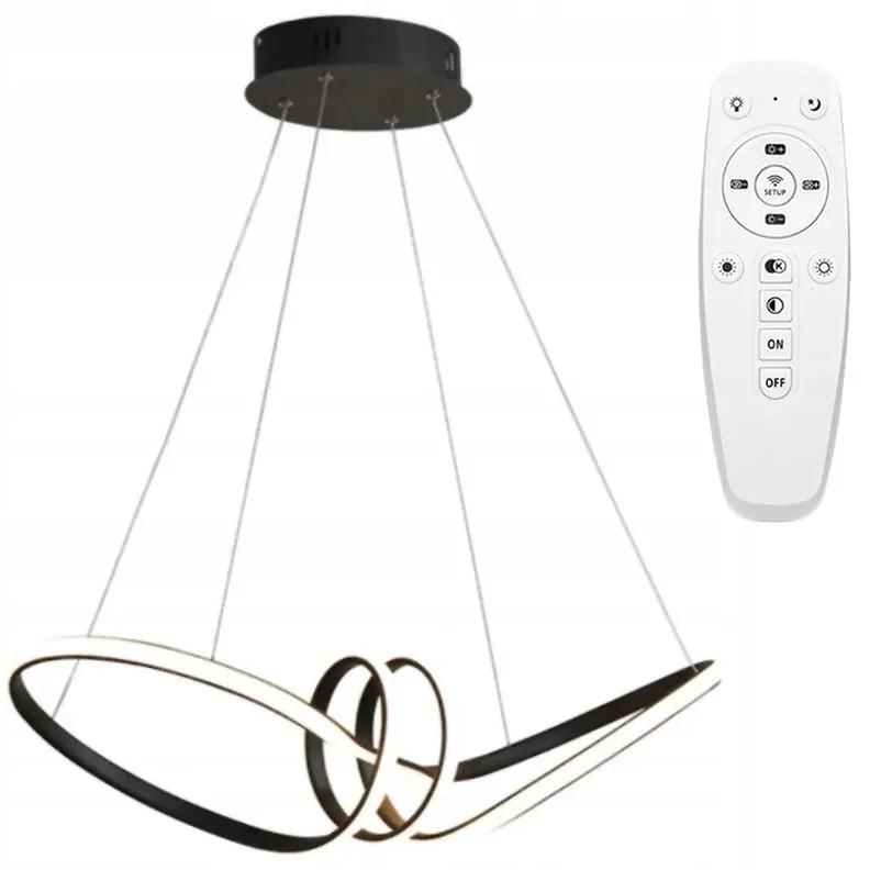 Toolight - LED závesná lampa APP823-CP + diaľkové ovládanie, čierna, OSW-06661