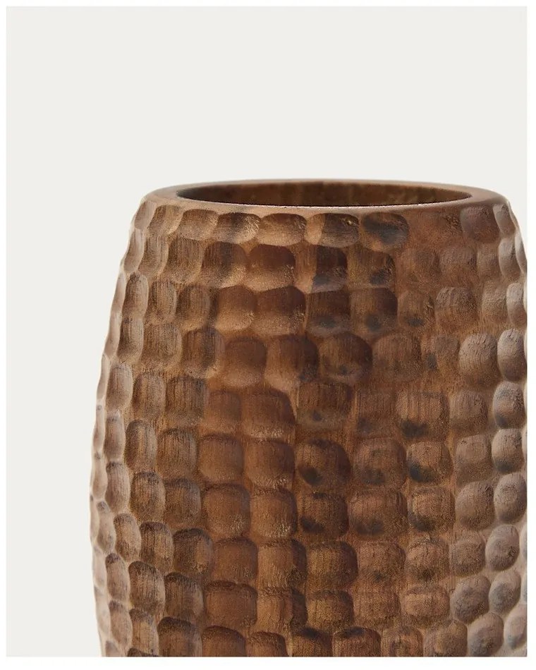 Hnedý drevený téglik na zubné kefky Fraz – Kave Home