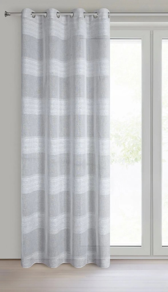ZÁVES NA KRÚŽKOCH MARGARET 140X250 CM STRIEBORNÁ