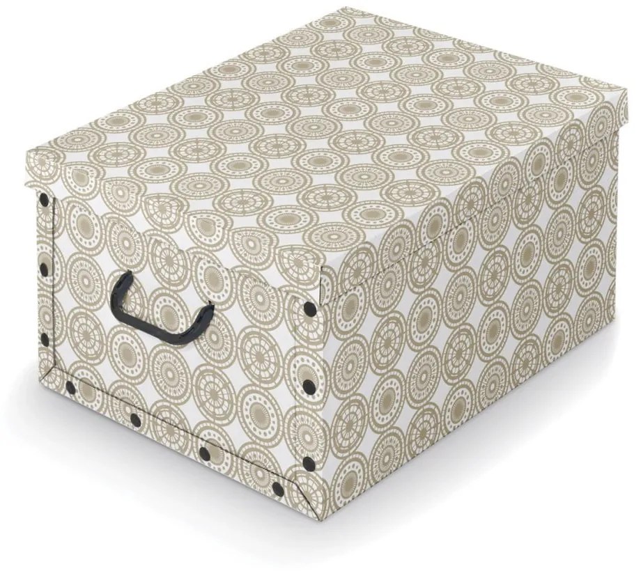 Béžový úložný box Domopak Ella