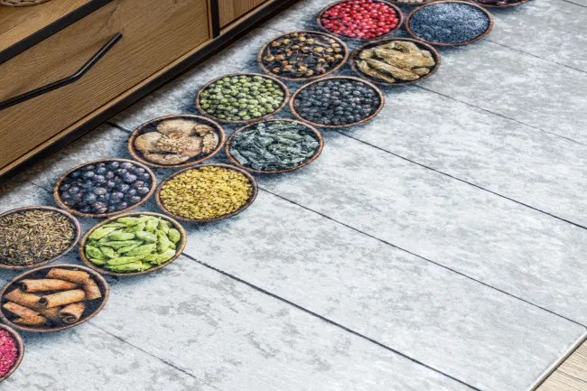 Protišmykový koberec / behúň ANDRE 33200 strieborný / béžový