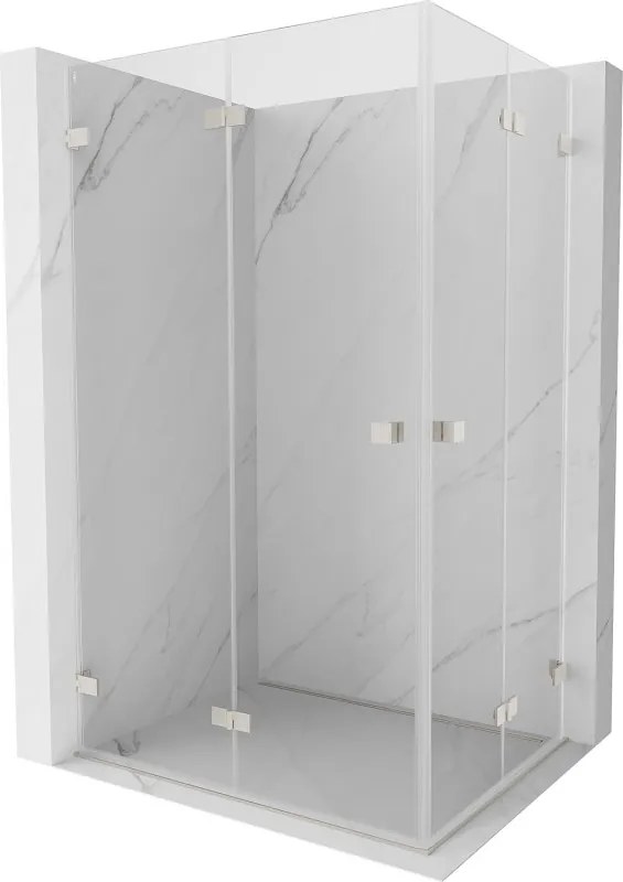 Mexen Lunar-F Duo, skladací sprchový kút 100 x 70 cm, 8mm číre sklo, oceľový profil, 836-100L-070P-97-00