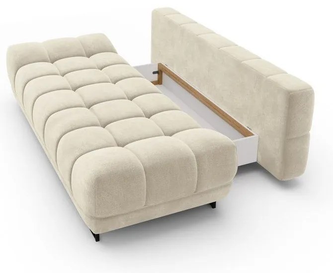 Béžová trojmiestna rozkladacia pohovka so zamatovým poťahom Windsor &amp; Co Sofas Cirrus