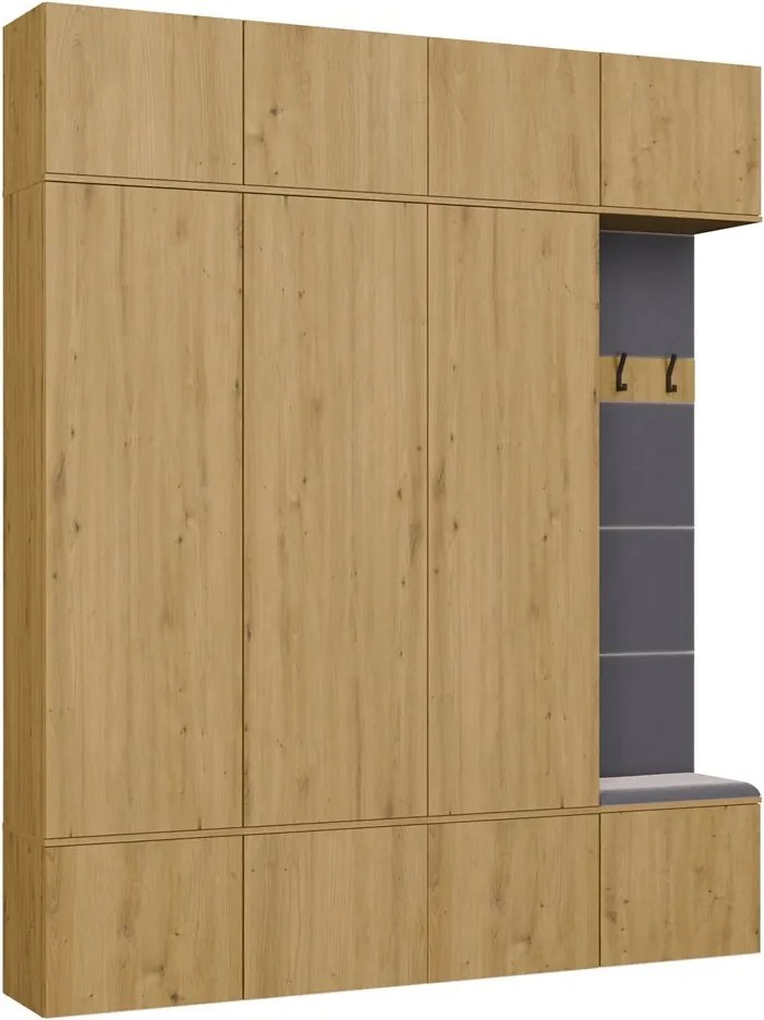 Předsíňová stěna Haga 3Sz1W 200 cm dub Artisan