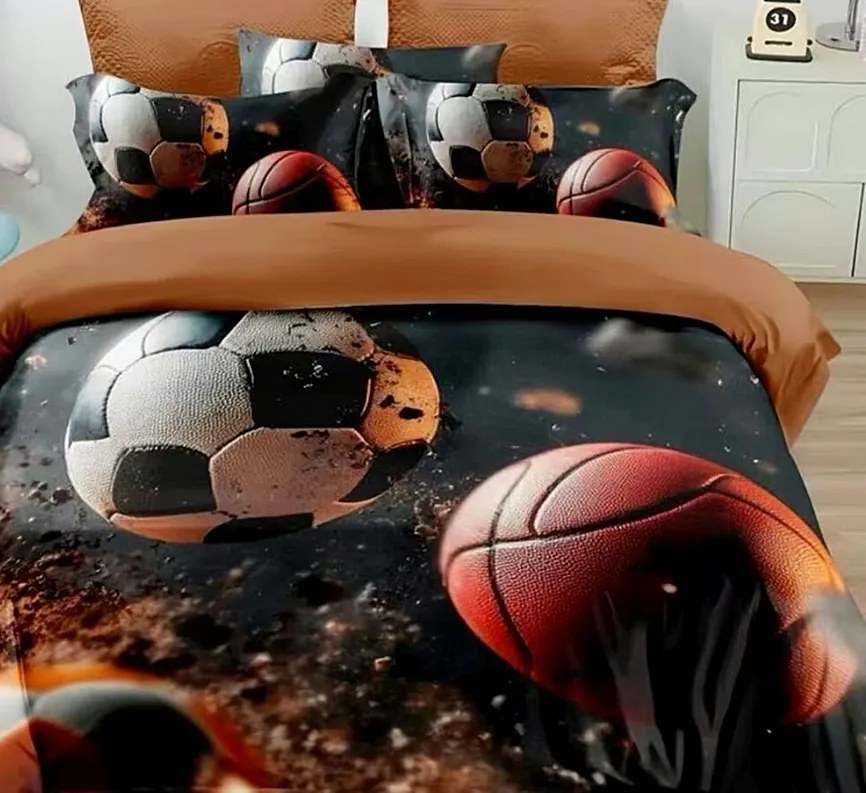 Obliečky Futbal 5 Bavlna 3-dielna súprava