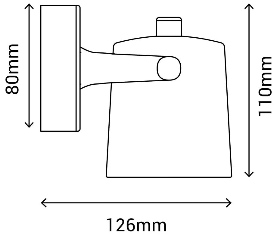 Biele nástenné svietidlo SULION Ibai, výška 11 cm