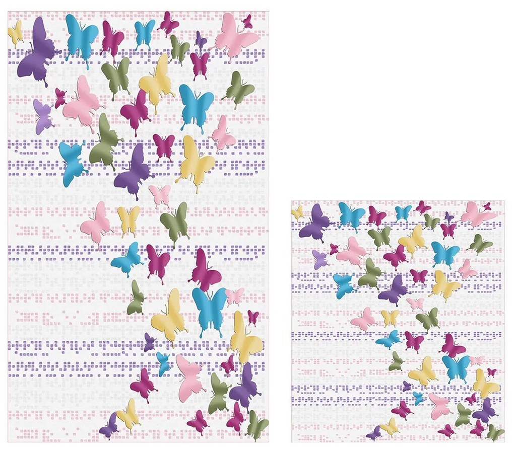 Kúpeľňová súprava koberčekov BUTTERFLY