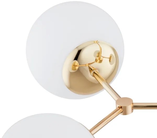 Luster na tyči FOTON  4xE14/40W/230V zlatá/biela