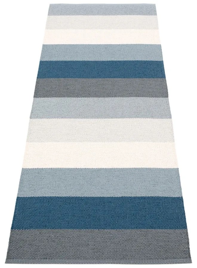 Modro-krémový vnútorný a vonkajší behúň 70x200 cm Molly Ocean Grey – Pappelina