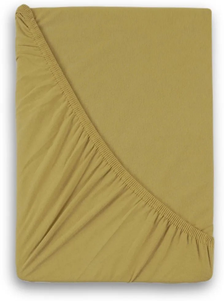 Kvalitex Luxusné bavlnené JERSEY prestieradlo s lycrou 220x200 cm - béžové