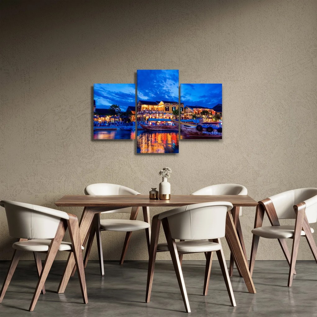 Obraz nočného mesta Hoi An, Vietnam (90x60 cm)
