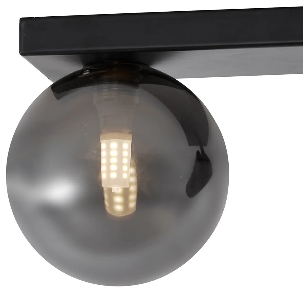 Moderné stropné svietidlo čierne 2-svetelné naklápacie - Lesly