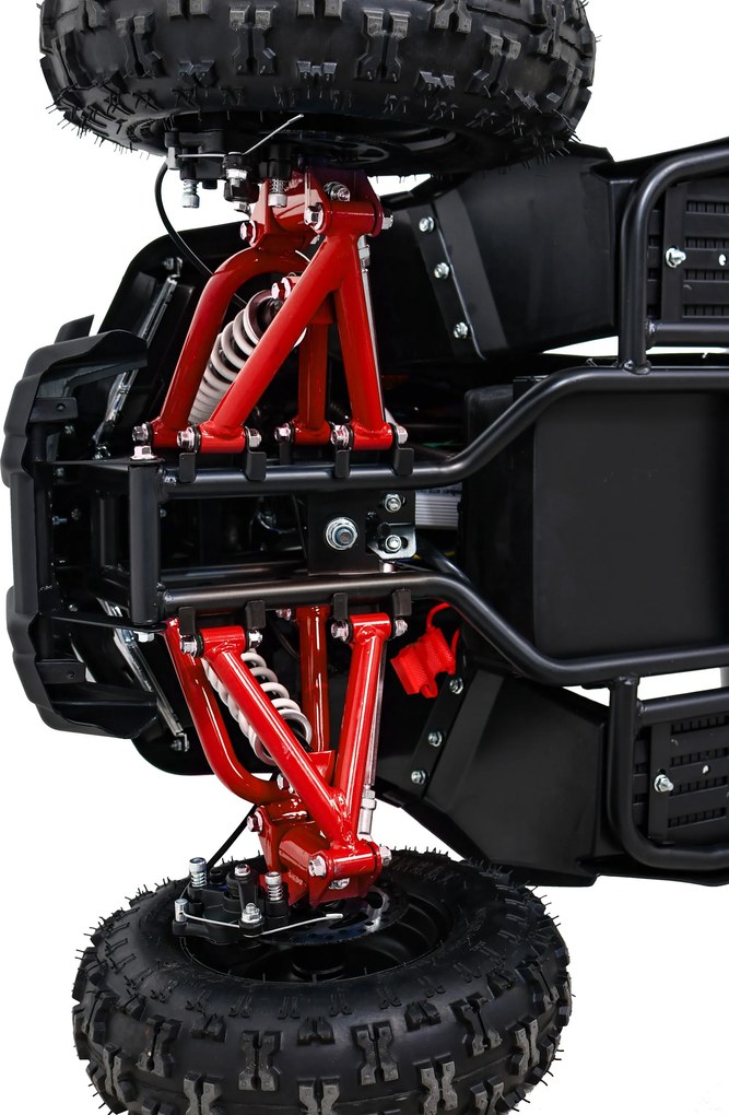 Ramiz Štvorkolka na batérie HIPERFECT Červená 35km/h + 1000W motor + Nafukovacie kolesá + Nastavenie sedadla