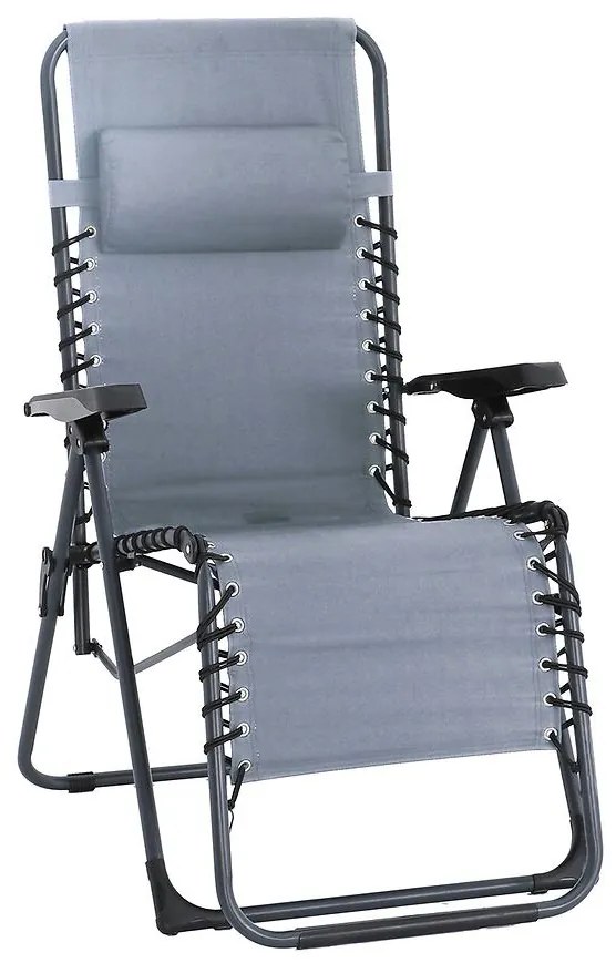 Záhradná stolička Liro Relax šedá