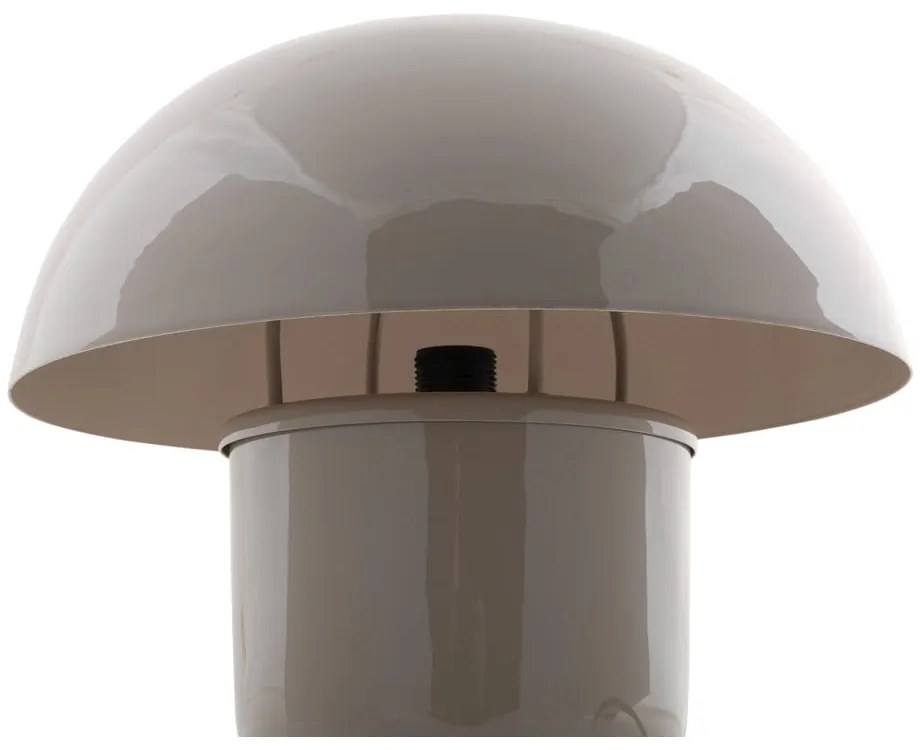 Sivá stolová lampa s kovovým tienidlom (výška 25 cm) Fat Mushroom – Leitmotiv