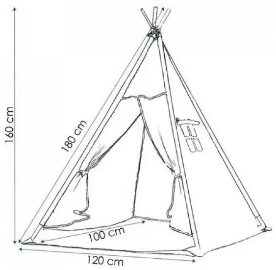 Bestent Detský stan Teepee s vankúšmi Hviezdy šedý