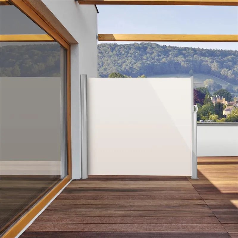 Blumfeldt Bari 316, bočná clona, bočná roleta, 300 x 160 cm, hliník, krémovo piesková