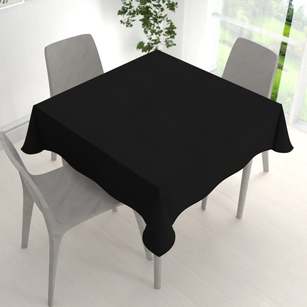 Biante Dekoračný štvorcový obrus BKU-116 Čierny 70x70 cm