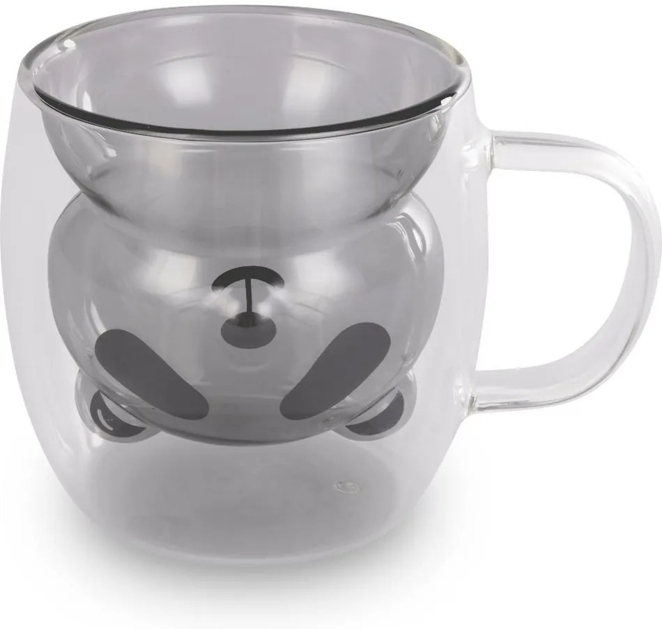 Lamart LT9126 2-dielna súprava pohárov Bear Vaso, 230 ml, čierna