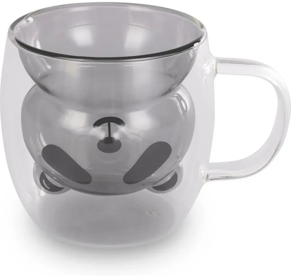 Lamart LT9126 2-dielna súprava pohárov Bear Vaso, 230 ml, čierna