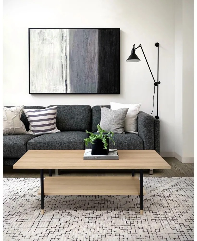 Konferenčný stolík s doskou v dubovom dekore v prírodnej farbe 60x120 cm Jugend - Woodman