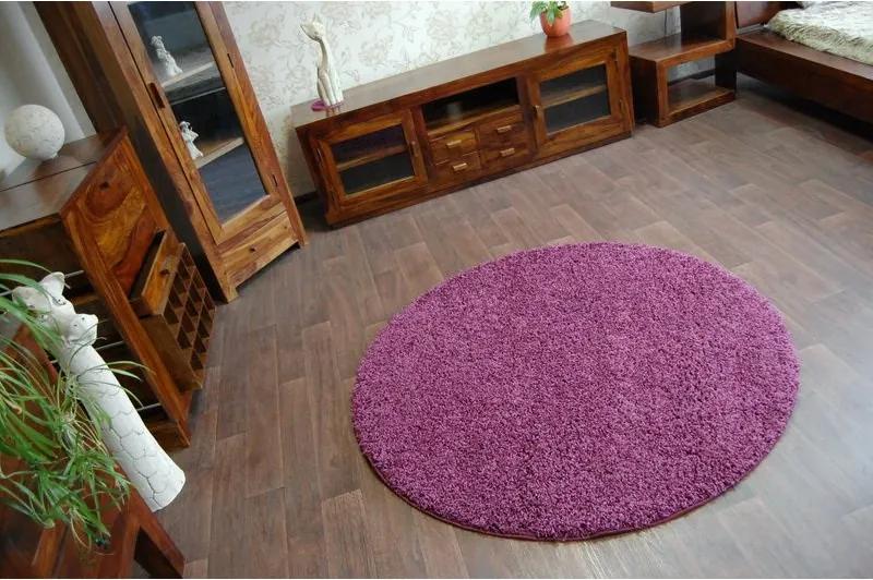 Koberec kruh SHAGGY fialový - 170 cm kruh