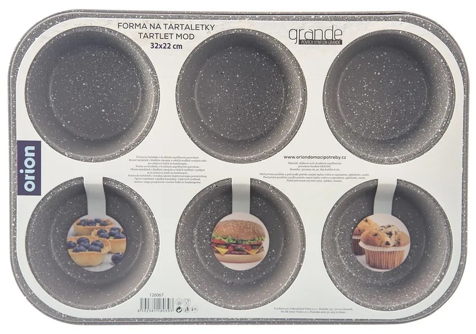 Kovová forma na pečenie muffinov 22x32 cm Grande – Orion