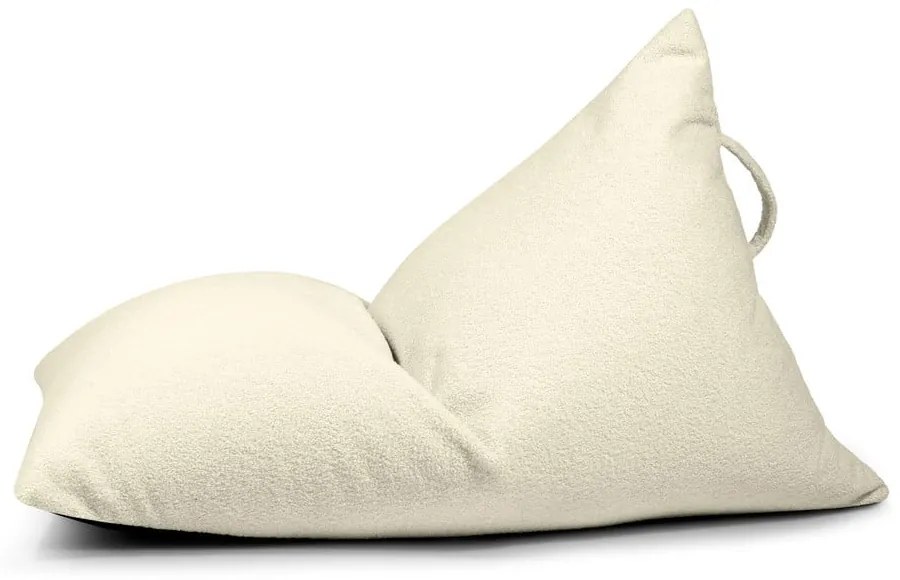 Krémový detský sedací vak z textílie buklé Razzy – SLOWDOWN