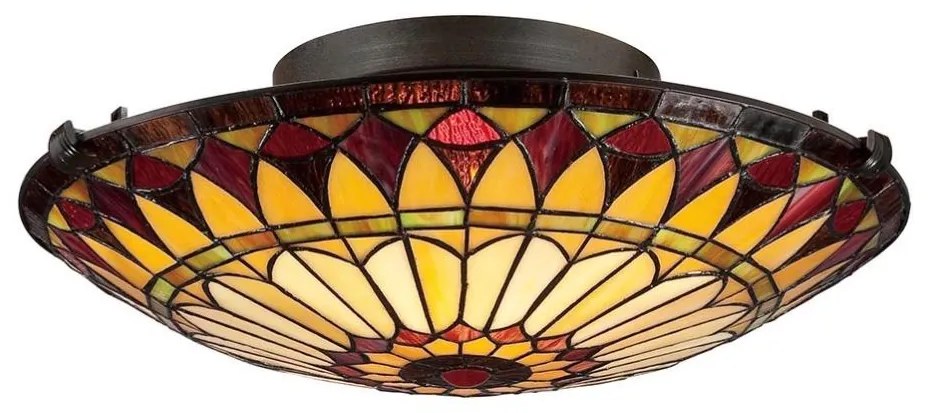 Elstead QZ-WEST-END-F - Stropné svietidlo Tiffany WEST 2xE27/75W/230V