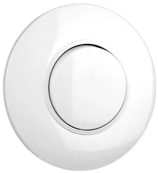 Elhard Okrúhly vypínač Rondo č.1 s okrúhlym rámčekom, biely - kompletný RD5001W