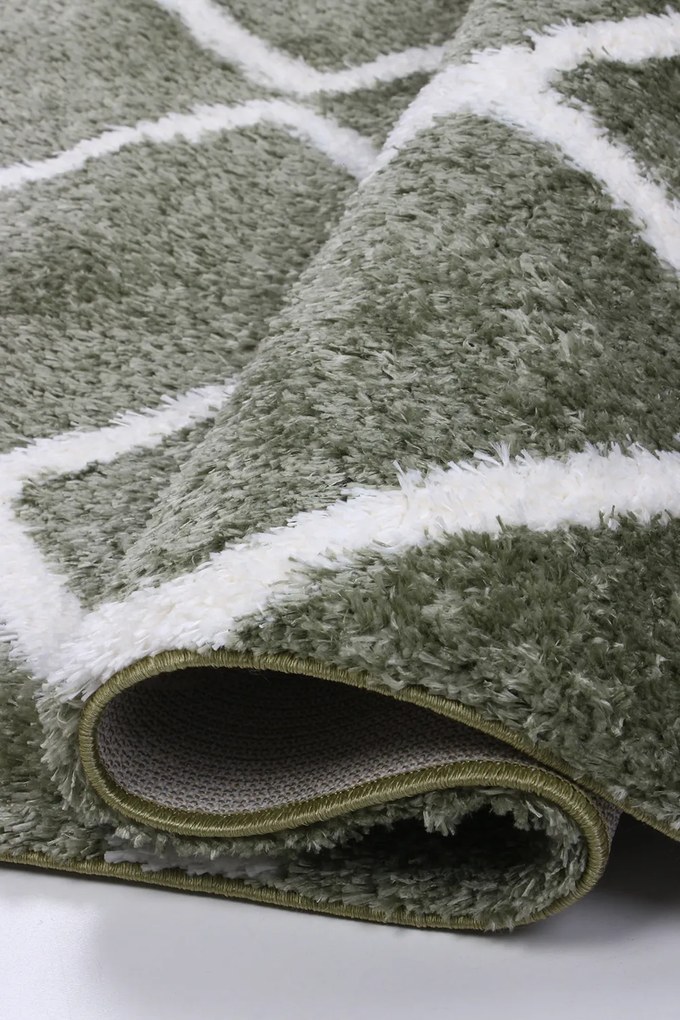 Koberec Boho 613 GREEN/CREAM rozmery koberec: 60x100 cm