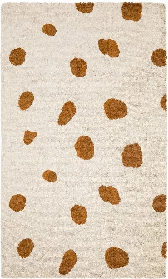 Krémový prateľný/ručne tkaný bavlnený detský koberec 90x150 cm Tandani – Kave Home